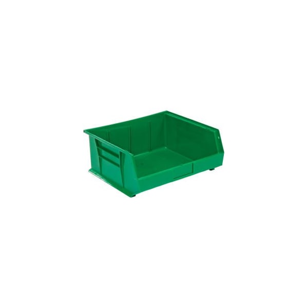 Hang & Stack Storage Bin, Plastic, Green, 6 PK